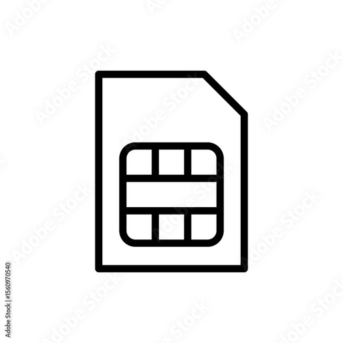 Sim card icon symbol for apps and websites. dual sim card sign and symbol