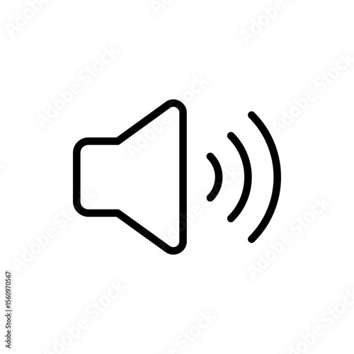 Speaker icon symbol for apps and websites. volume sign and symbol. loudspeaker icon. sound symbol