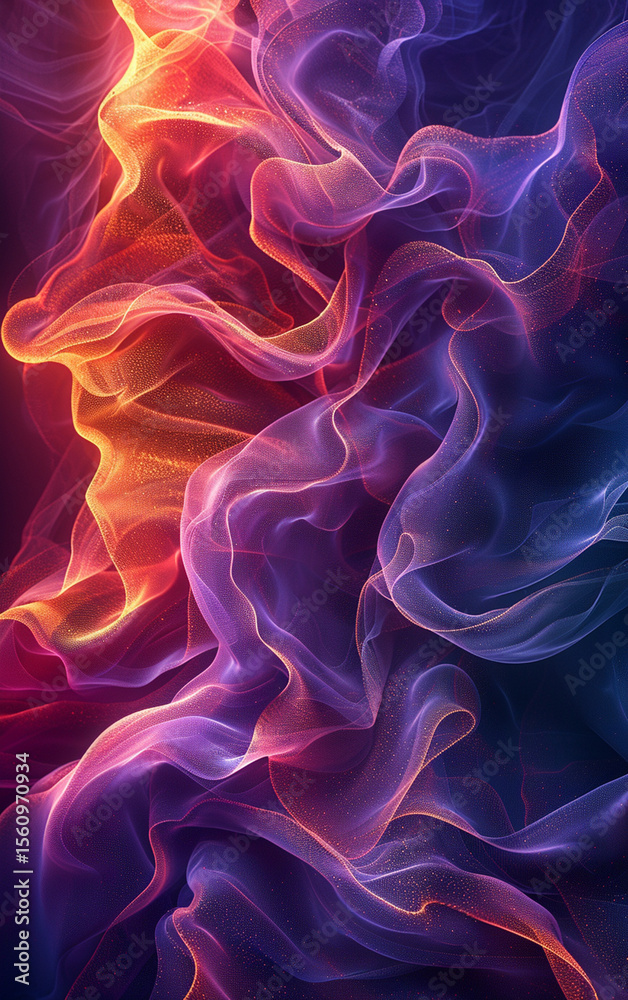 Obraz premium Abstract swirling colors of smoke or fire.