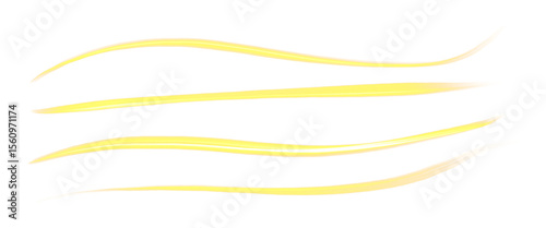 Simpel set Gold swoosh wave brush unique