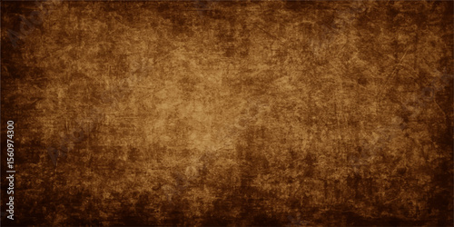 Aged brown parchment with a distressed, grungy texture forms a vintage backdrop