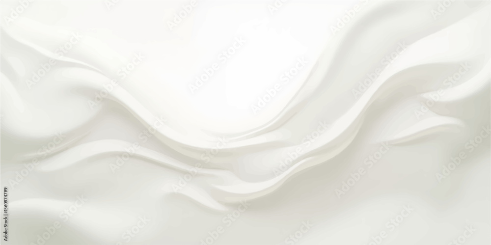 Fototapeta premium White silk liquid wave background with smooth flowing texture and soft abstract pattern