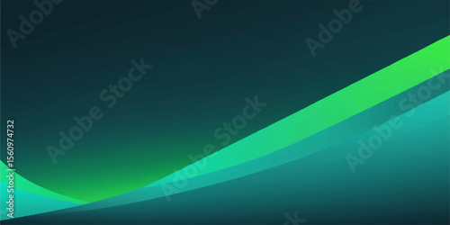 Abstract blue and green light waves flow across a futuristic, colourful background