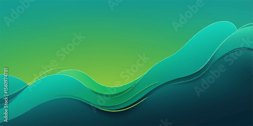 Abstract blue wave background with flowing lines and dynamic design