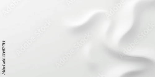 White milk splash with abstract liquid wave background in soft flowing texture and smooth fabric-like design