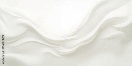 White silk liquid wave background with smooth flowing texture and soft abstract pattern
