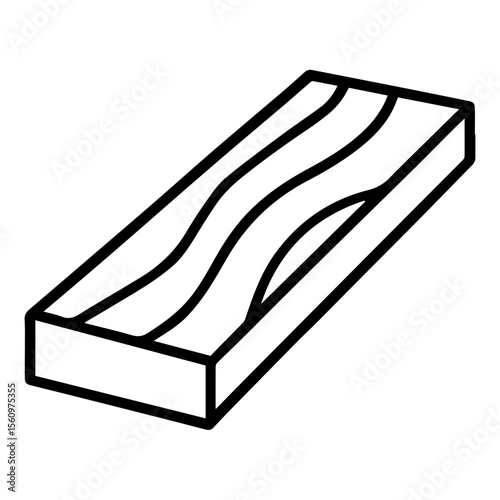 board made of wood line icon vector on white background
Vector line icon on white background