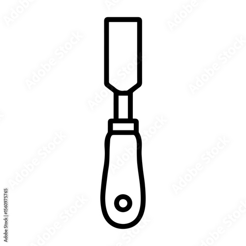 chisel line icon vector on white background
Vector line icon on white background