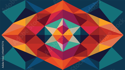 Colorful geometric abstract pattern with triangular shapes and modern design