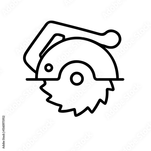 circular saw line icon vector on white background
Vector line icon on white background