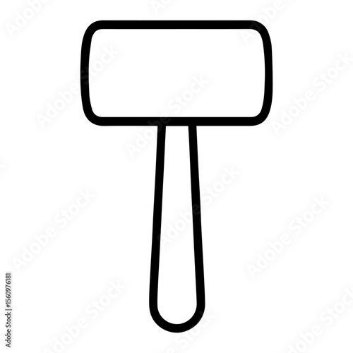 mallet line icon vector on white background
Vector line icon on white background
