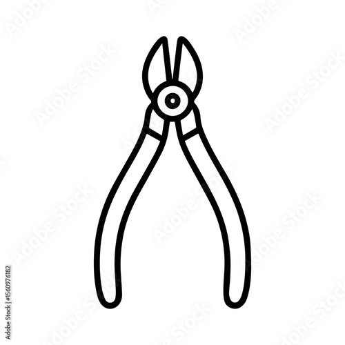 nippers line icon vector on white background
Vector line icon on white background