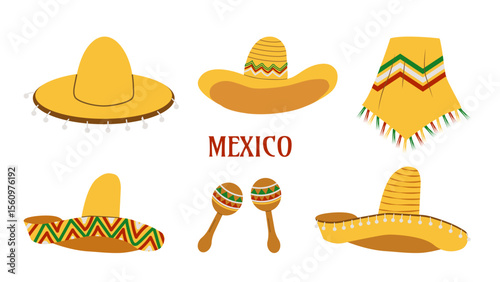 Mexican Independence Day Viva Mexico Fiesta 16th. Design template Poster card banner background. Vector illustration