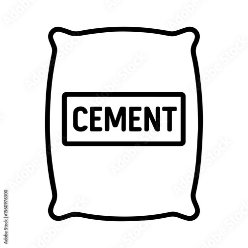 cement bag line icon vector on white background
Vector line icon on white background