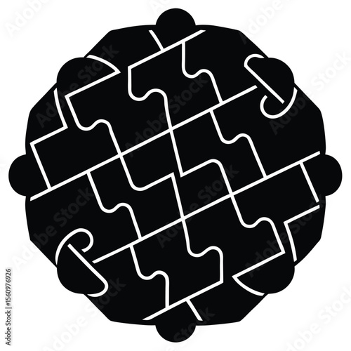  Mathematician element isolated logic puzzle on white background