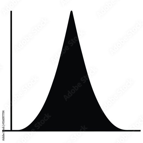  Mathematician element isolated statistical distribution graph on white 