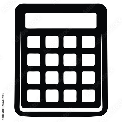 Mathematician element isolated calculator buttons on white background