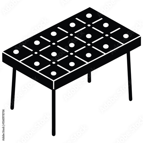 Mathematician element isolated logic truth table on white background