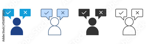 Decision Icon Set Multiple Style Collection