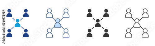 Stakeholder Icon Set Multiple Style Collection