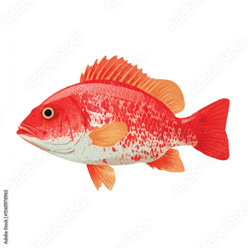 vector illustration of fish isolated in White Background, fish vector