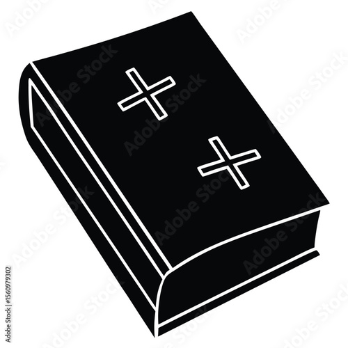 Mathematician element isolated math textbook on white background