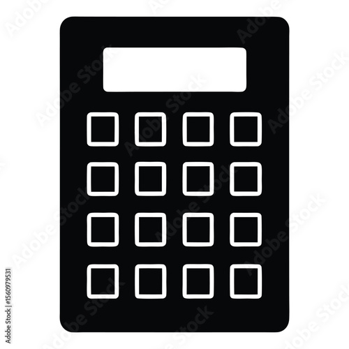 Mathematician element isolated numerical keypad on white background