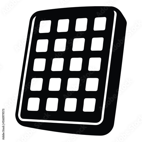 Mathematician element isolated numerical keypad on white background