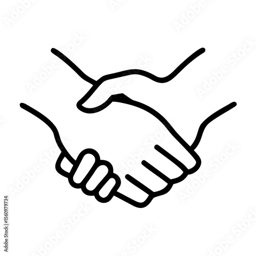 Two hands shaking in agreement, symbolizing partnership and collaboration.
