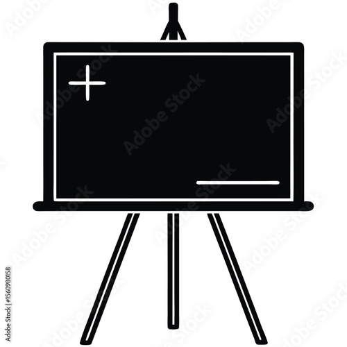 Mathematician element isolated school math board on white background