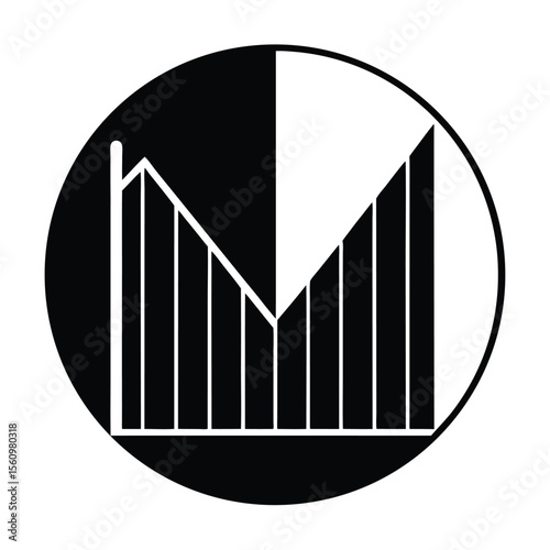 Mathematician element isolated statistical chart on white background