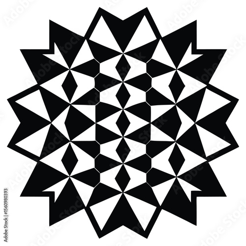 Mathematician element isolated tessellation pattern on white background
