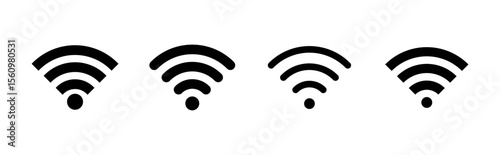 Wifi icon set. signal vector icon. Wireless  icon vector