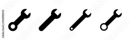 Wrench icon set. repair icon vector. tools icon vector
