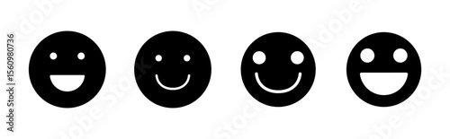 smile icon set. smile emoticon icon. feedback