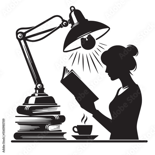 vector illustration of a witch with broom
