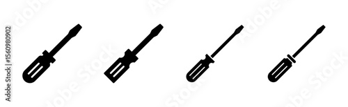Screwdriver icon set. tools icon vector