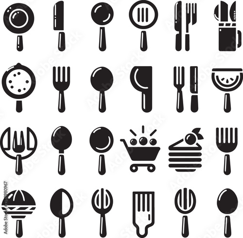 set of kitchen utensils