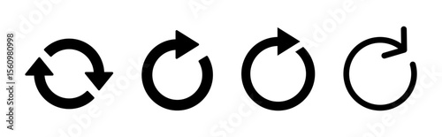 Refresh icon set. Reload icon vector. Update icon.