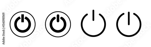 Power icon set. Power Switch Icon. Electric power