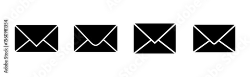 Mail icon set. email icon vector. E-mail icon. Envelope illustration
