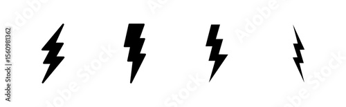 Lightning icon set. electric icon vector. power icon. energy sign