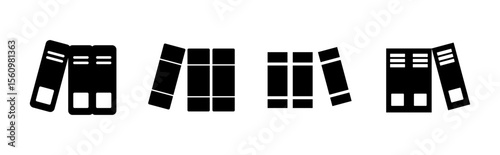 Library icon set. education icon vector