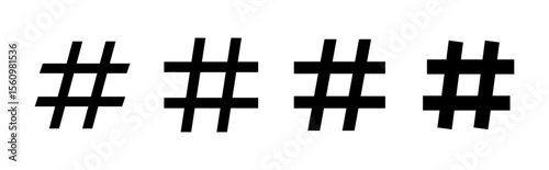 Hashtag icon set. hashtag symbol