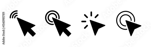 Click icon set. pointer arrow icon. cursor icon vector