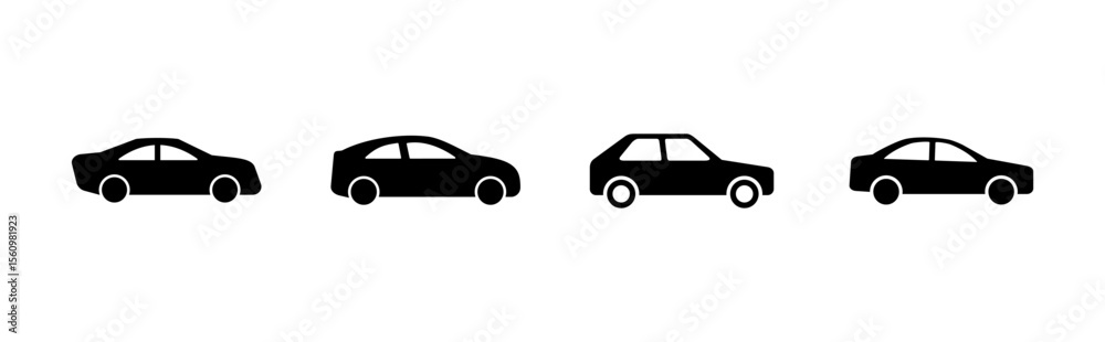 Fototapeta premium Car icon set. car vector icon. small sedan