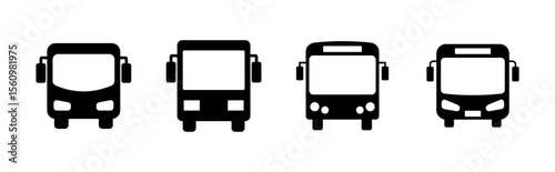Bus icon set. bus vector icon