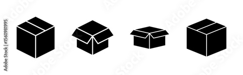Box icon set. box vector icon, package, parcel