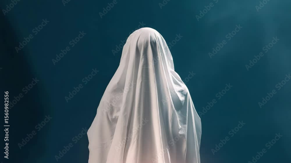 Unknown Figure Mystery of the Veiled: A shrouded figure stands in enigmatic solitude ...