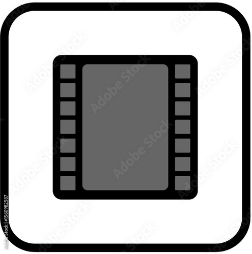 Film Reel Icon Cinema, Movie, Video, Filmstrip Graphic